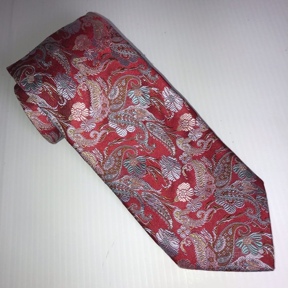 Already Milano Luxury Designer Tie Red Pink Blue